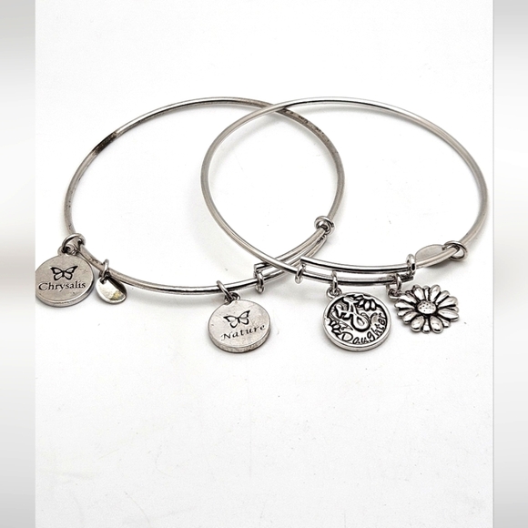 🟢3/$19🟢 CHRYSALIS Lot of TWO (2) Silver Bracelets Nature and Daughter - Picture 1 of 4